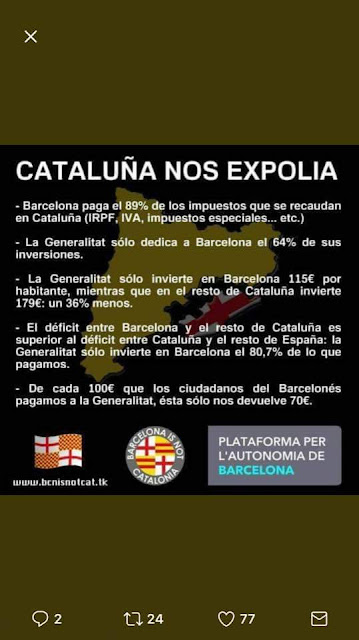 Plataforma per l'autonomia de Barcelona,Cataluña nos expolia