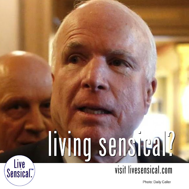 John McCain - can he ever livesensical.com? "If someone's a prisoner I would consider that person a war hero. And we have a lot of war heroes that weren't prisoners also. And we should give them credit, too," he said.