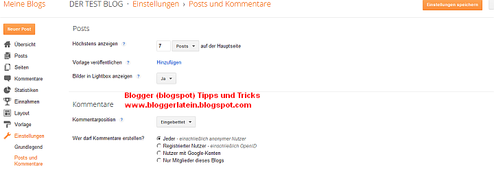 Weniger Posts auf der Startseite bei Blogger Blogspot anzeigen