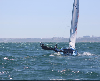 Haydn Sewell and William Heathcote 420 sailing