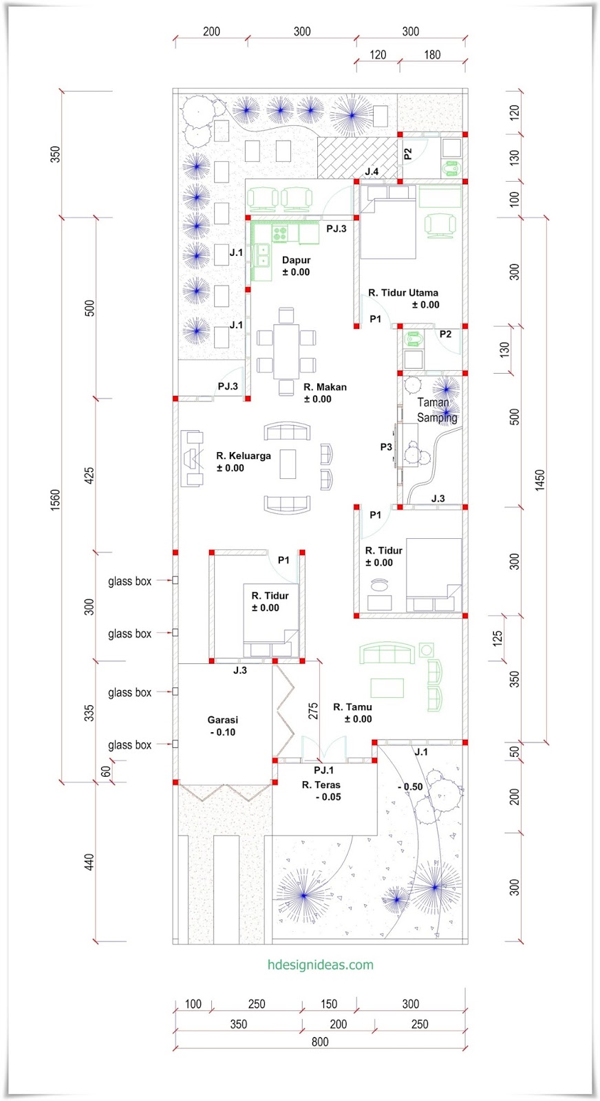 Denah Rumah Ukuran 15 X 8 M Dengan Lahan Memanjang Home Design