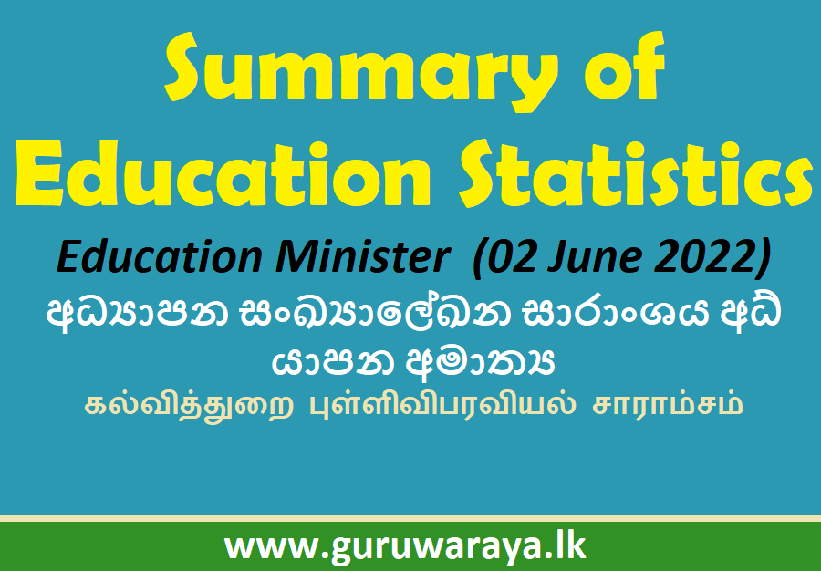 Education Statistics : Education Minister (02 June 2022)