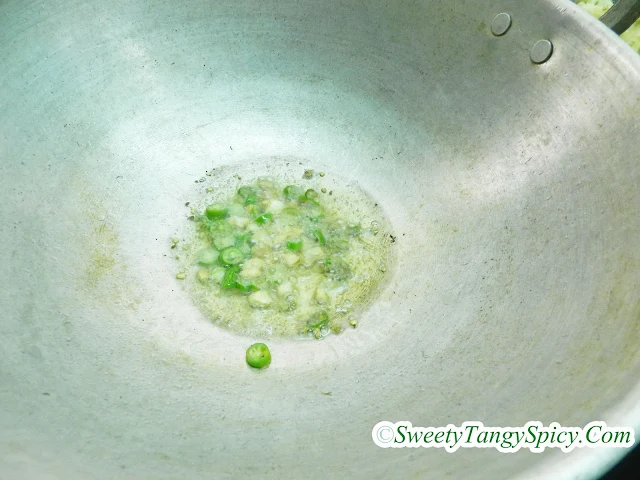 Sautéing Aromatic Base - Ginger, Garlic, and Green Chilies