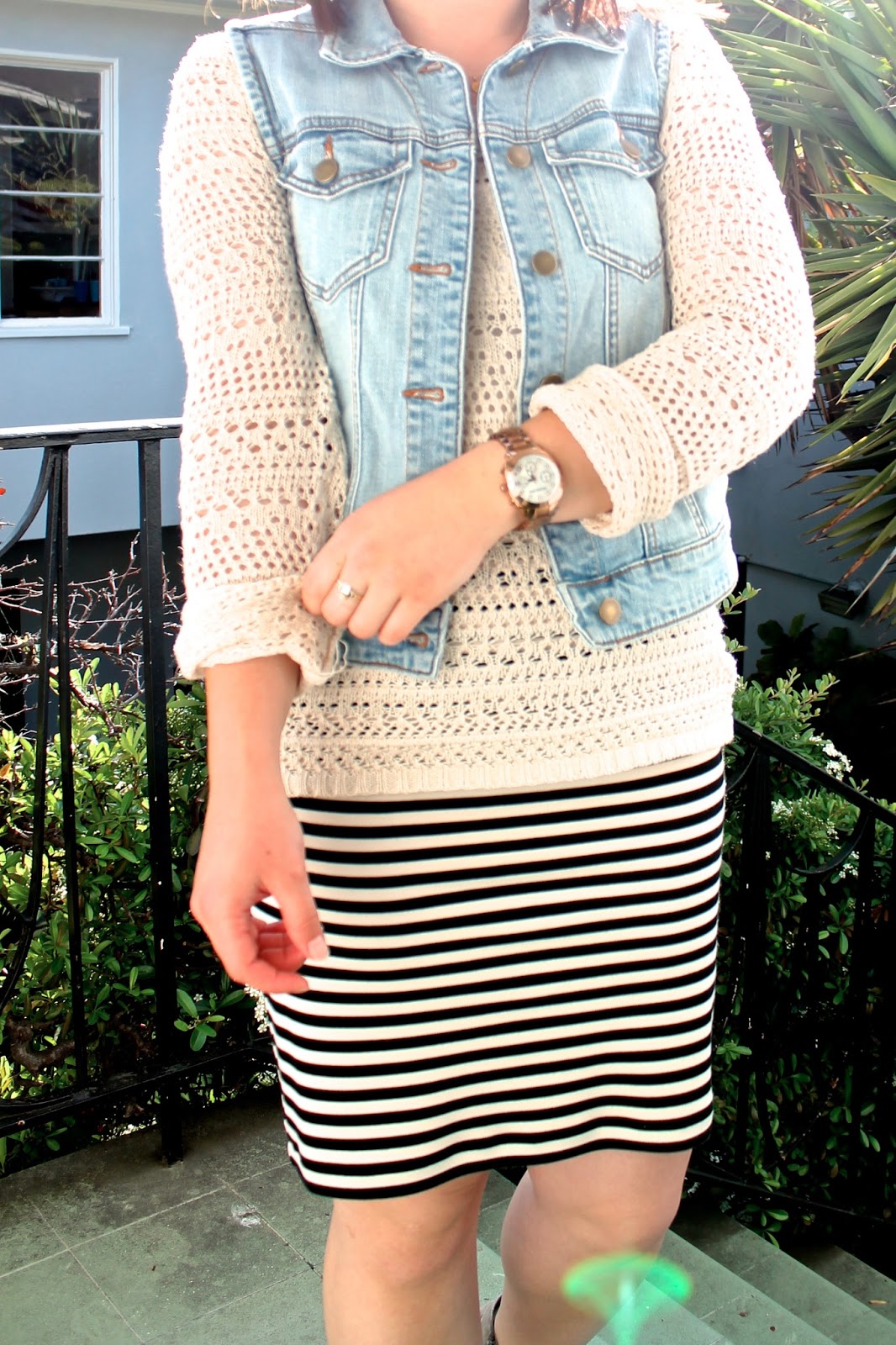 mixing denim-stripes-crochet