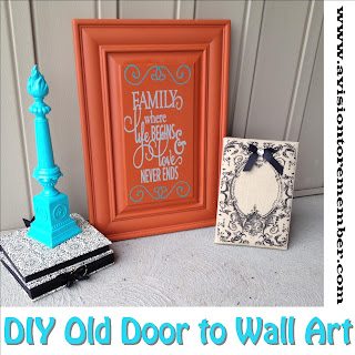 DIY Old Cabinet Door Upcycle to Family Room Wall Art