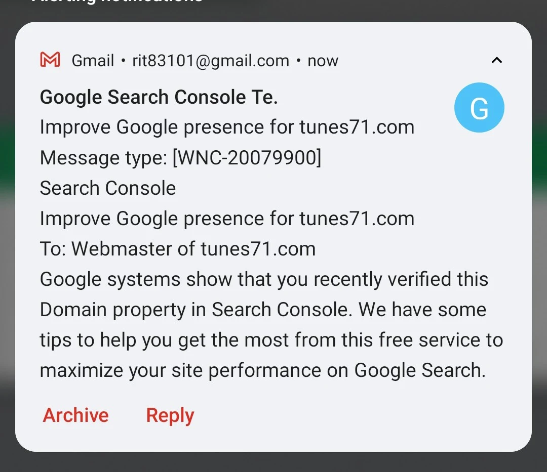 Google Search consol ownership verification