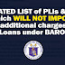 UPDATED LIST of PLIs & GFIs which WILL NOT IMPOSE additional charges on Loans under BARO Act