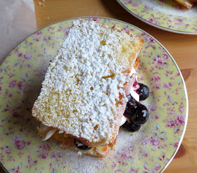 Lemon Sandwiches with Blueberries & Cream