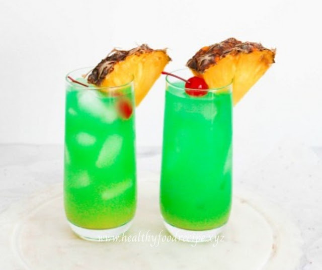 BLUE HAWAII MOCKTAIL DRINK