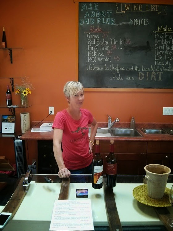 Virginia Weber stays on theme in the Tasting Room