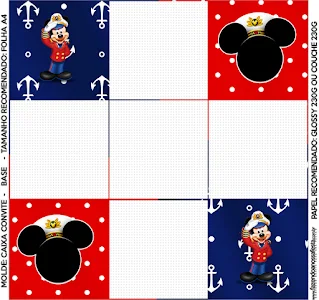 Mickey Sailor: Free Printables Boxes.