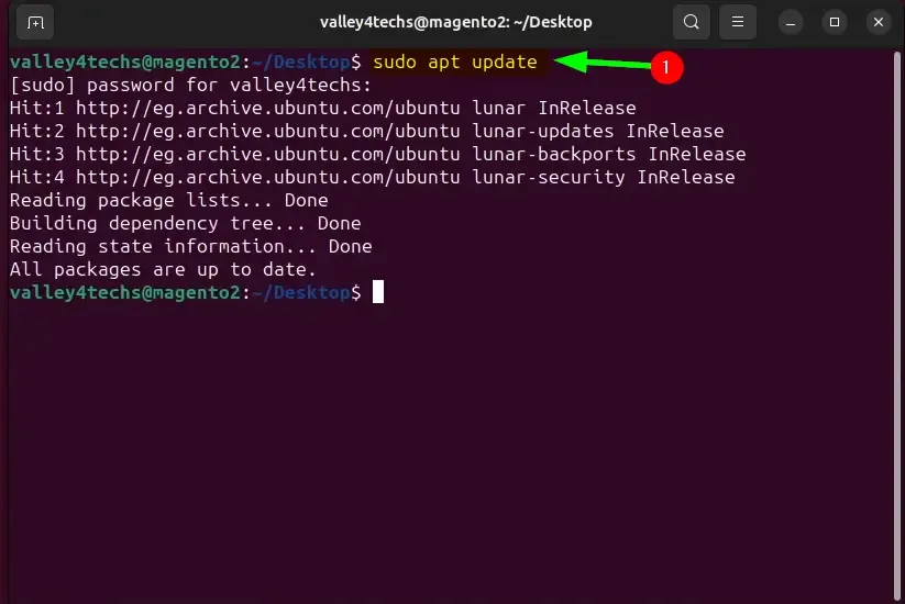 إعداد Ubuntu 23.4 بعد التثبيت