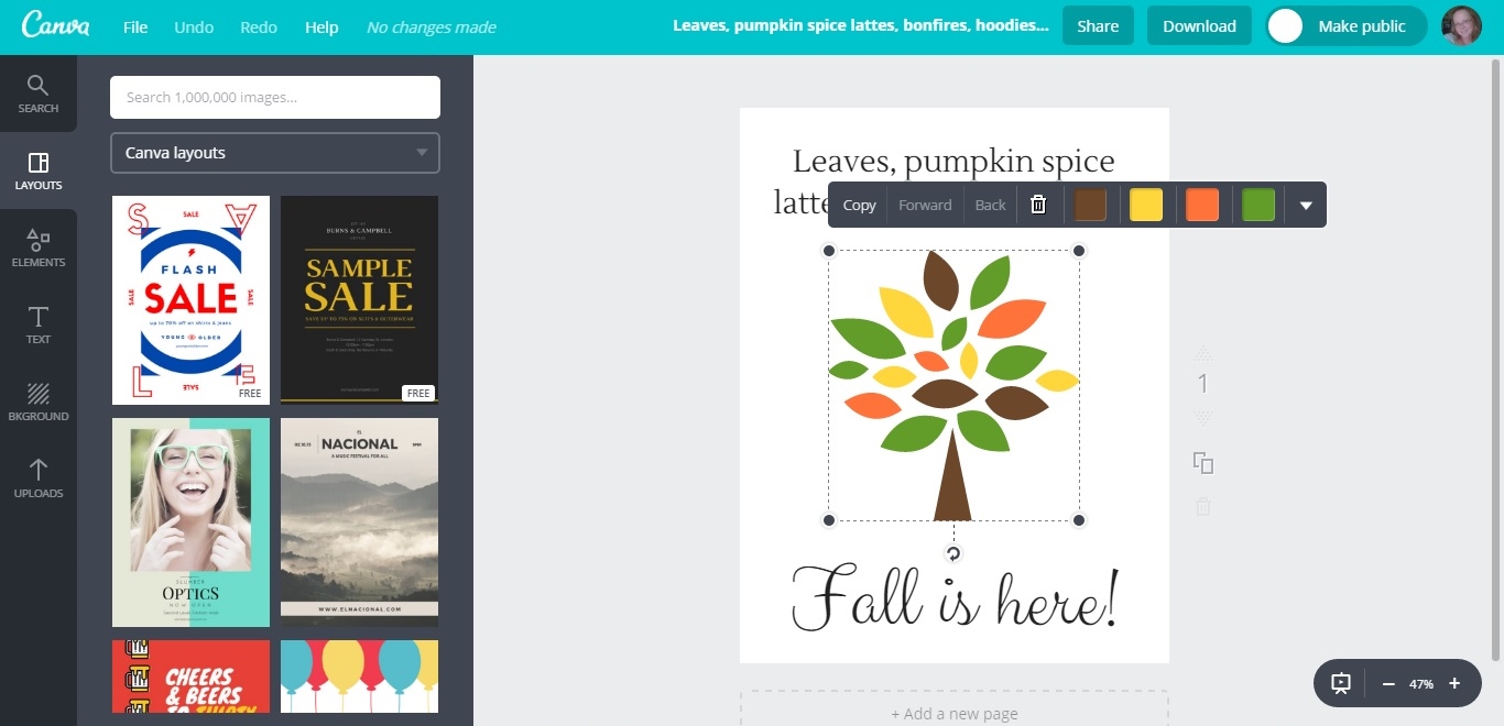 how to create a printable with canva