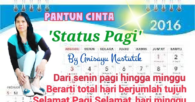 PANTUN CINTA: Kumpulan Pantun Pagi Status Pagi Cinta 