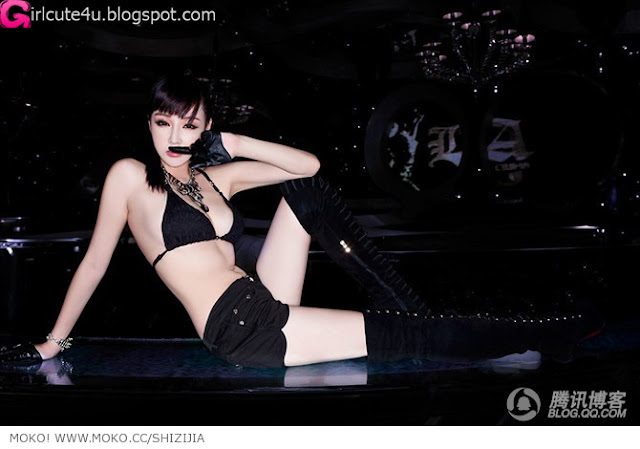 Shi-Zi-Jia-Black-Bikini-Top-03-very cute asian girl-girlcute4u.blogspot.com