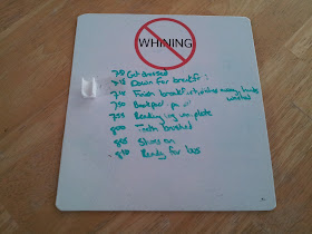 To do list for the wee ones on the portable whiteboard