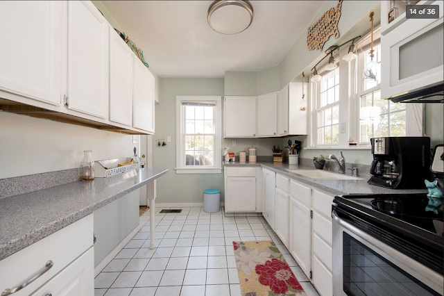 white and grey kitchen of Sears Mitchell •  4616 Arlington Avenue, Fort Wayne, Indiana