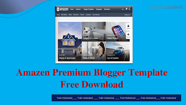 Amazen Premium Blogger Template Free Download 