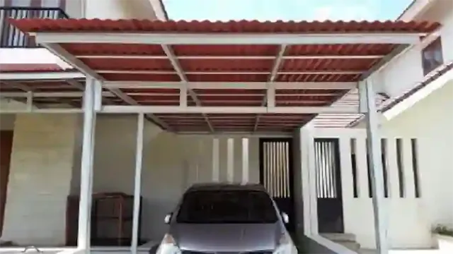 Desain Carport Minimalis Model Atap Onduline