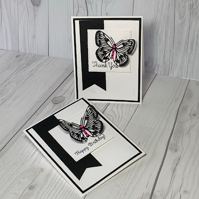 Handmade greeting card ideas using Brilliant Wings butterfly die from the Stampin' Up! Butterfly Brilliance Bundle