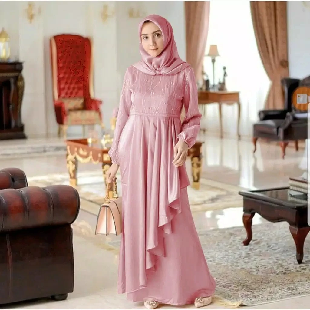 50 Model Baju Gamis Pesta Mewah Terbaru Dan Elegan - Model baju gamis pesta