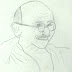 Mahathma Gandhi - Drawing by Sidharth P, C lass - X D.  