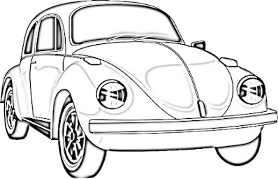Sketsa gambar mobil yang mudah