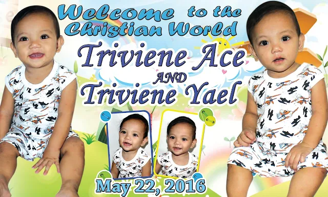 Simple tarpaulin design for Christening