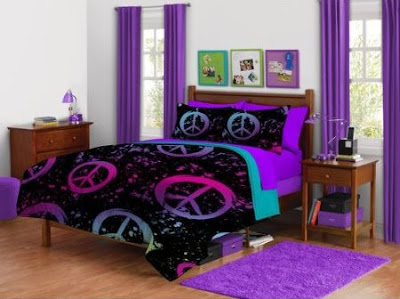 Bedroom Decor Ideas and Designs: Peace Sign Bedding Ideas