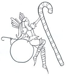 Christmas Fairy Kids Coloring Pages