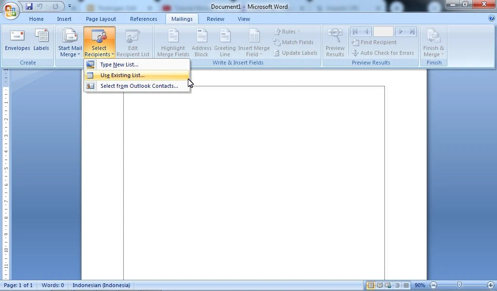 Mail Merging With Microsoft Excel and Word