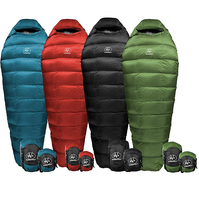 Down Sleeping Bag for Lightweight Hiking & Camping