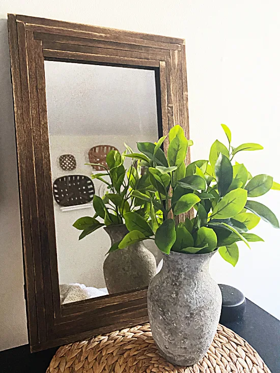 Mirror and cement planter
