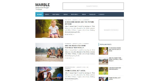 Marble Responsive Blogger Template