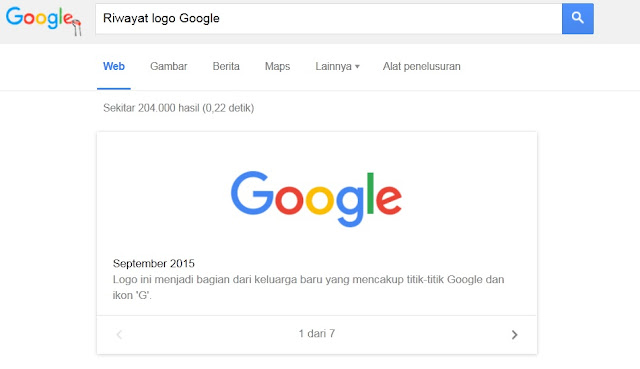 September 2015 Logo ini menjadi bagian dari keluarga baru yang mencakup titik-titik Google dan ikon 'G'. 