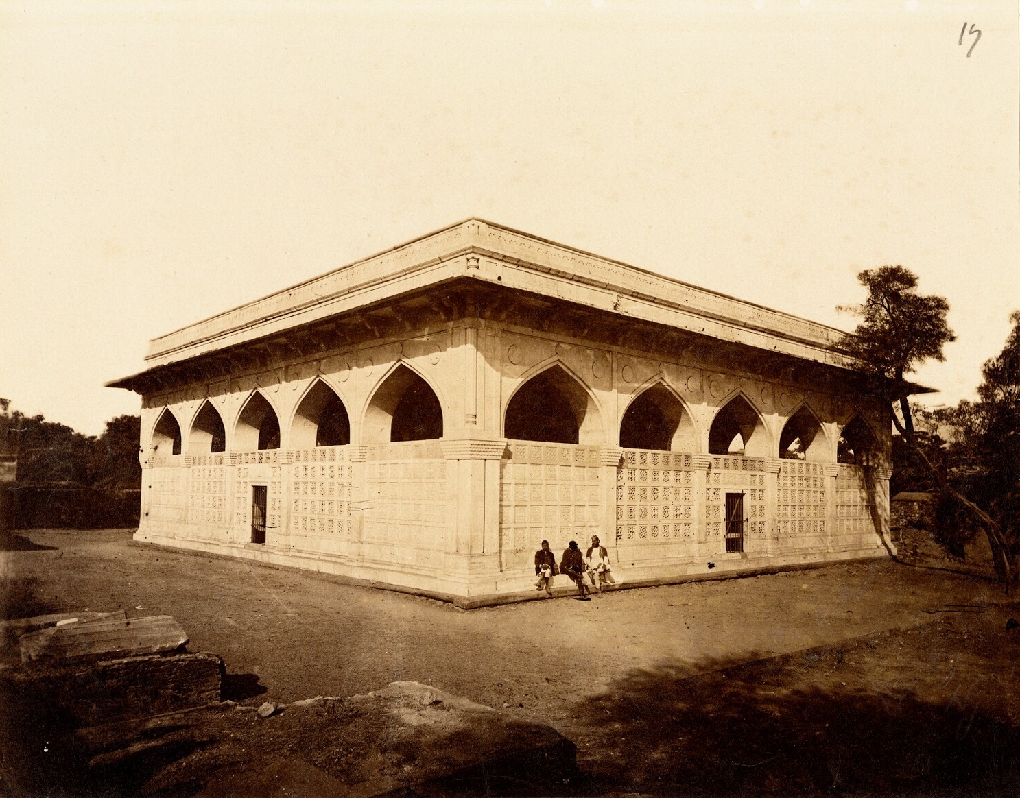 Chausath (Chaunsath) Khamba [Tomb of Mirza Aziz Koka (Kotaltash)], Nizamuddin, New Delhi, India | Rare & Old Vintage Photos (1860)