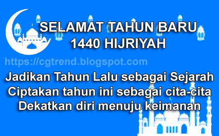 Tahun Islam 2018/ 2019  Gambar Kata Ucapan Selamat 