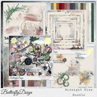 Digital Scrapbooking Collection Midnight Kiss by ButterflyDsign