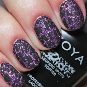  Zoya ZP967 Leopard Spots Topper over ZP971 Cookie