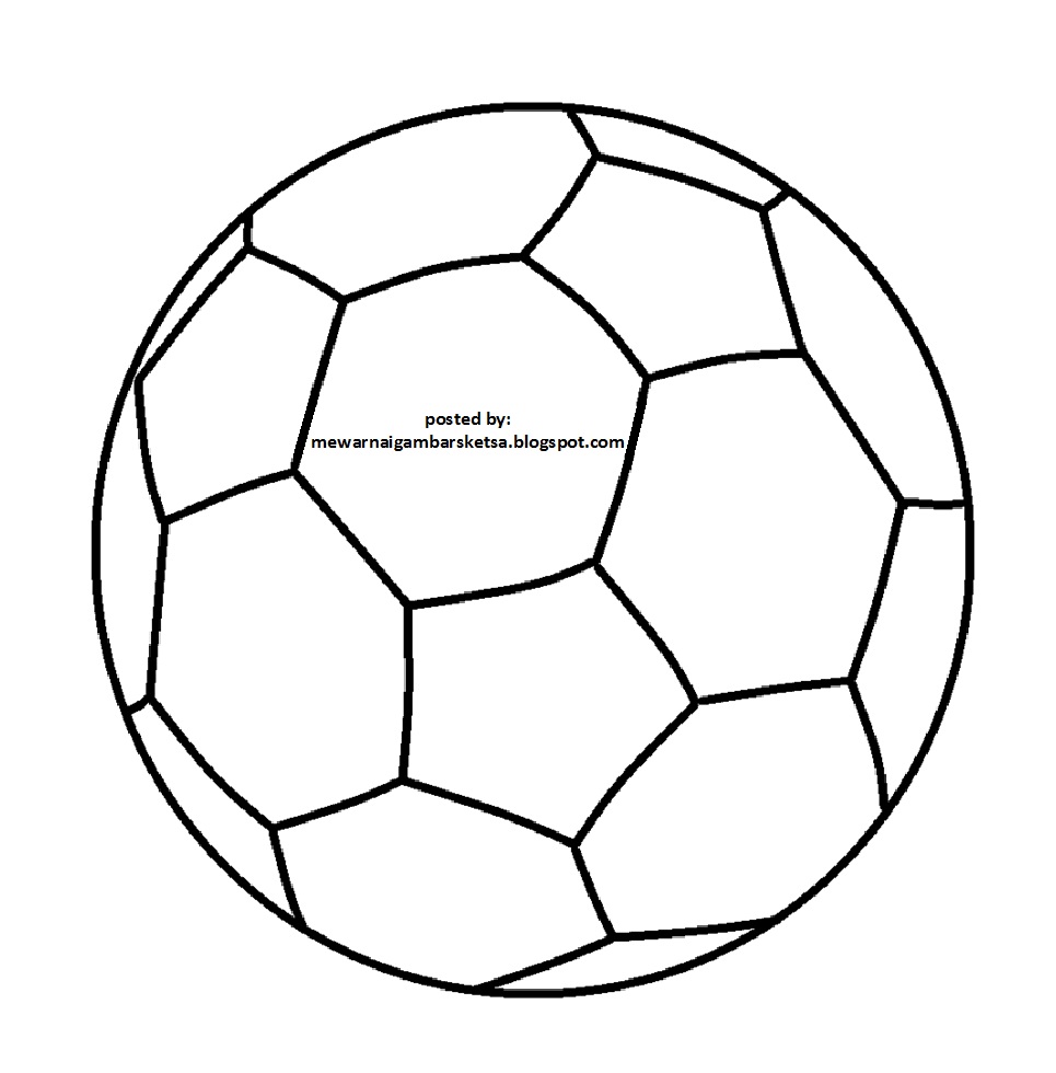 Mewarnai Gambar Mewarnai Gambar Sketsa Bola Kaki 1