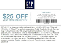 gap coupons 2018