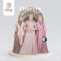 Koleksi Gamis Pesta Ettaqi Terbaru Elmeyra Series Baju Dress Muslimah Outfit Kondangan Elegant Cantik Mewah Kekinian