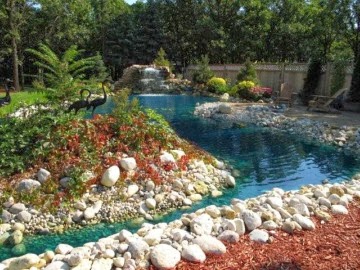 Home and Garden: River Rock Landscape Design Ideas