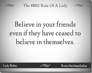 believe in your friends