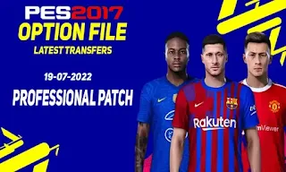 PES 2017 Professional Patch V7.1 Option File Update July 2022