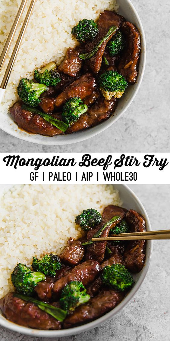 This Mongolian Beef Stir Fry is flavorful, simple, and filling! It's soy free, paleo, whole30, and AIP compliant.