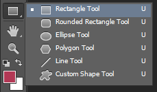 Nhóm 6 công cụ Shape Tools.