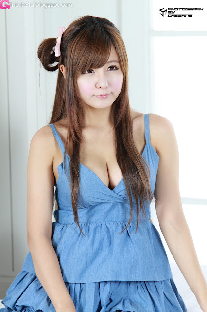 4 Ryu Ji Hye in Blue-very cute asian girl-girlcute4u.blogspot.com