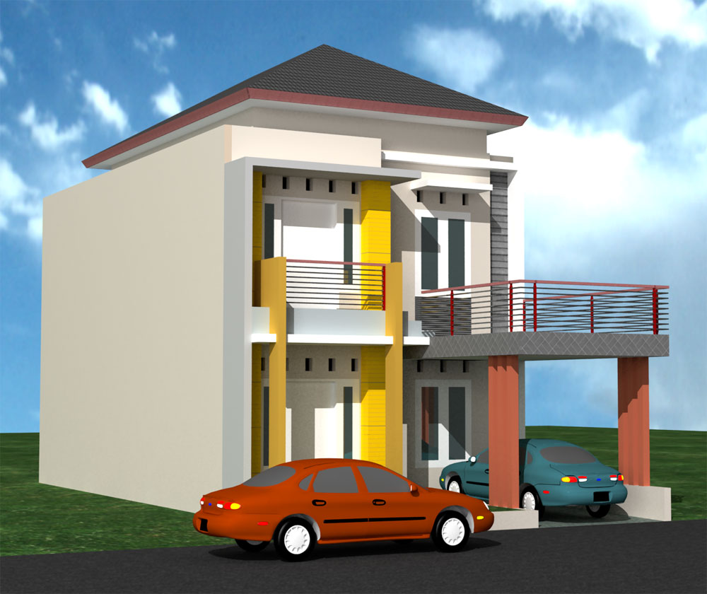 100 Desain Contoh Gambar Rumah Minimalis Lantai 2 Modern Model