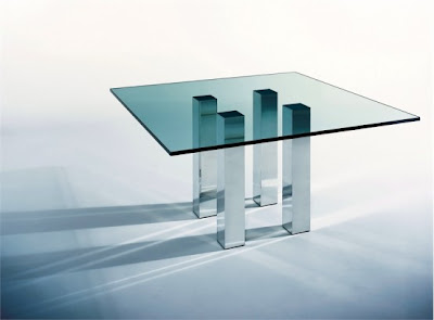 There are ultra modern tables